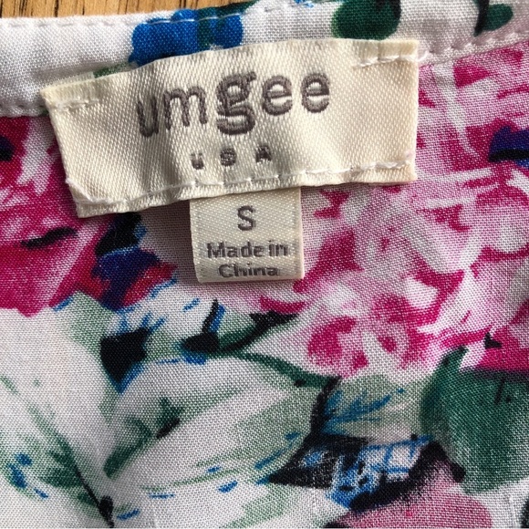 Umgee Boho Floral Flowy Mini Dress Small - Picture 7 of 12